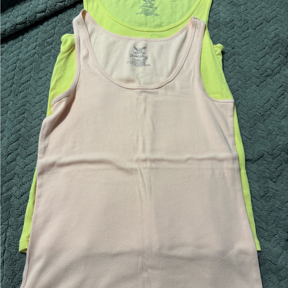 Faded Glory (2) Pink,Yellow Ribbed Tanks
Sz XXL - Picture 2 of 2